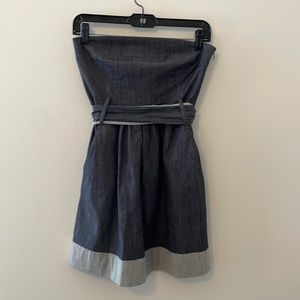 Theory Strapless Dress with Pockets